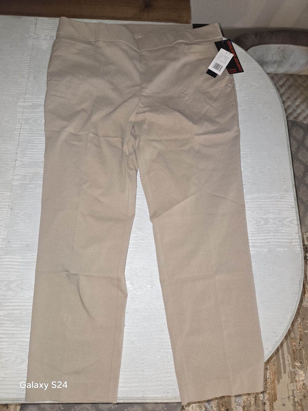 Womens Sz 18 Briggs Comfort Waistband Slimming Solution Tan Pants New